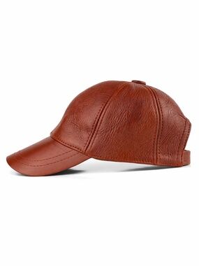 Real Leather Ball Cap Genuine Lamb Leather Hat